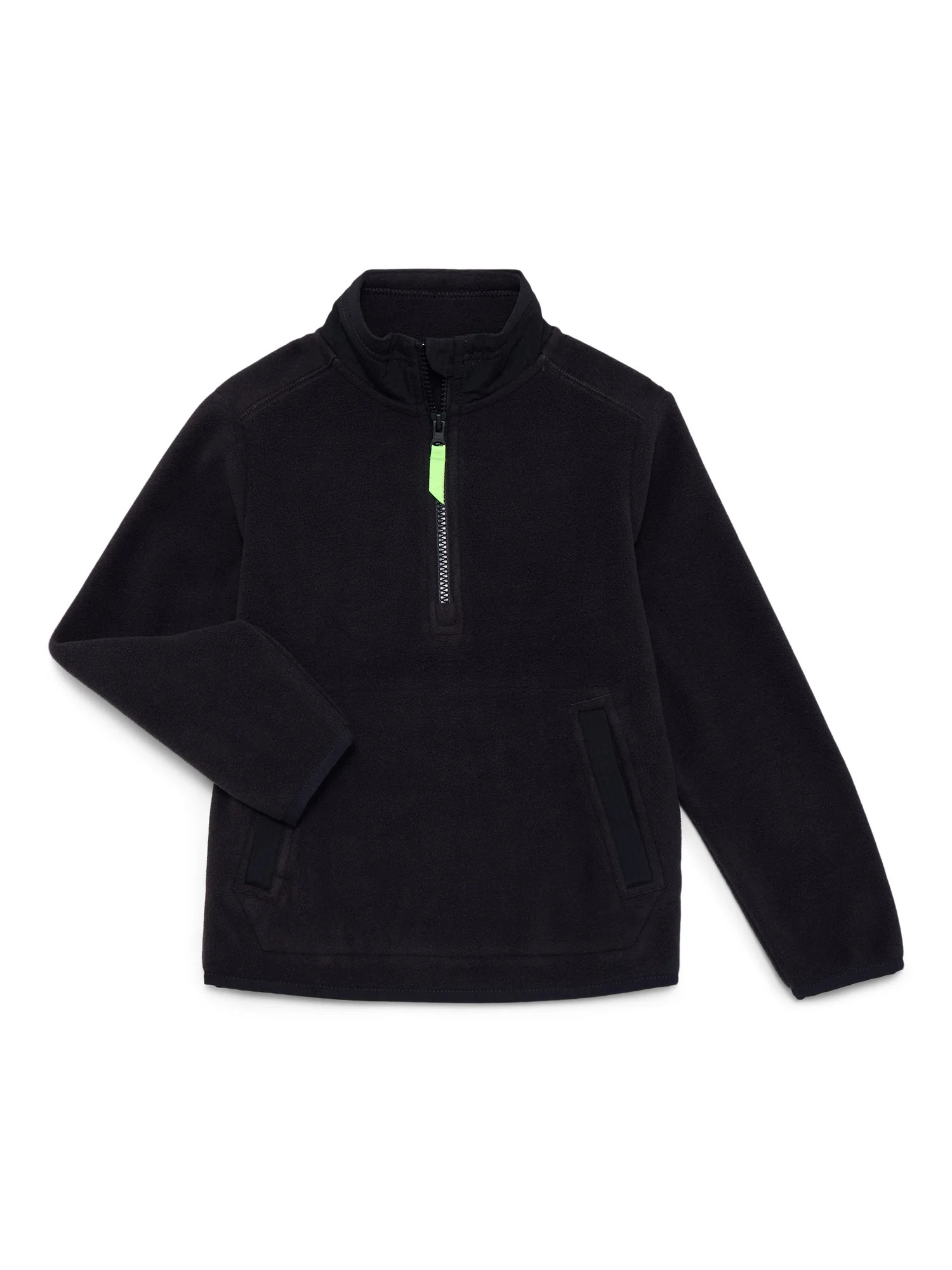 Athletic Works Boys Half Zip Microfleece Pullover, Sizes 4-18 & Husky | Walmart (US)