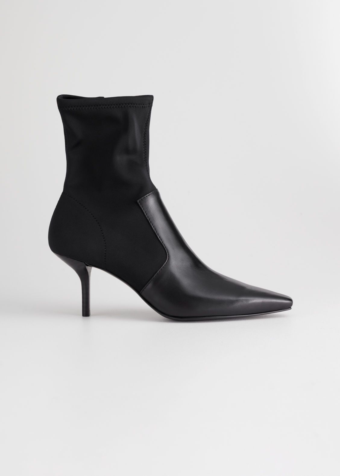 Square Toe Stiletto Sock Boots - Black | & Other Stories (EU + UK)