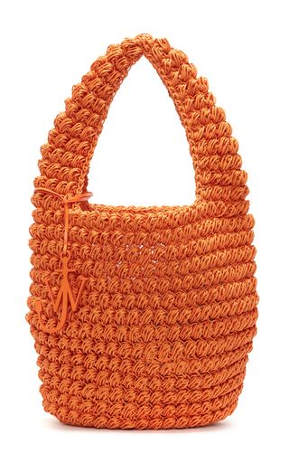 Large Popcorn Waxed-Cotton Basket Bag | Moda Operandi (Global)