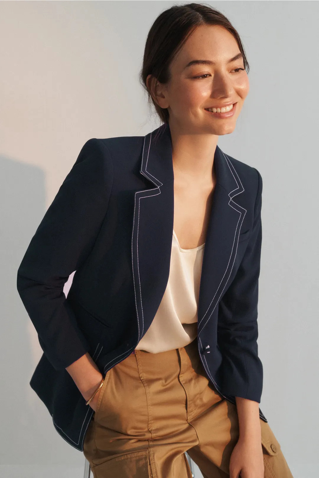 Navy Battista Dickey Jacket | Rent the Runway