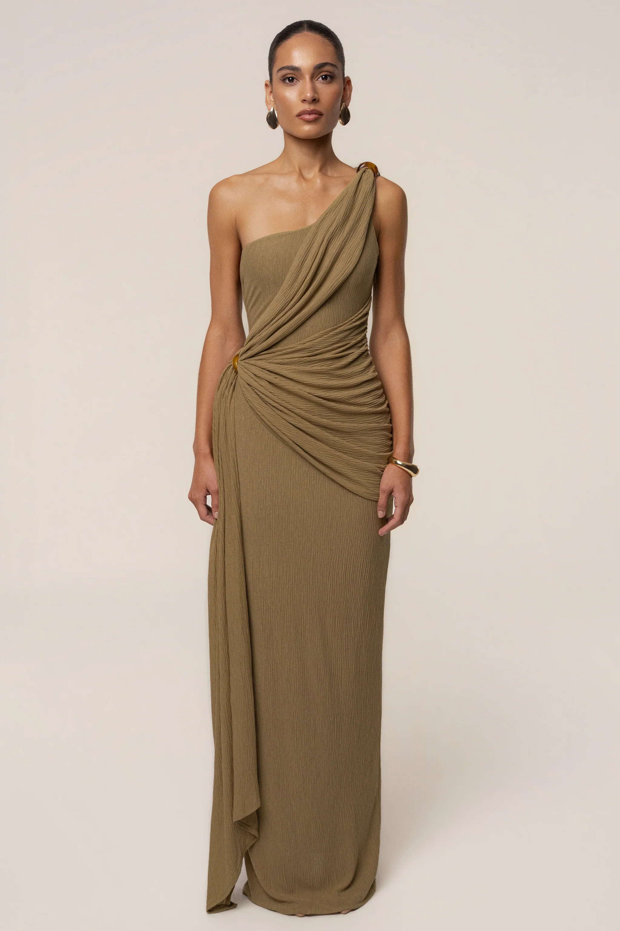 Moss Rich Mocha Wrap Dress | JLUXLABEL US