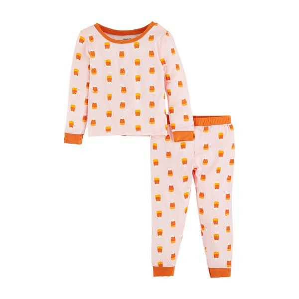 Pink Candy Corn Glow Toddler Pajama Set | Mud Pie