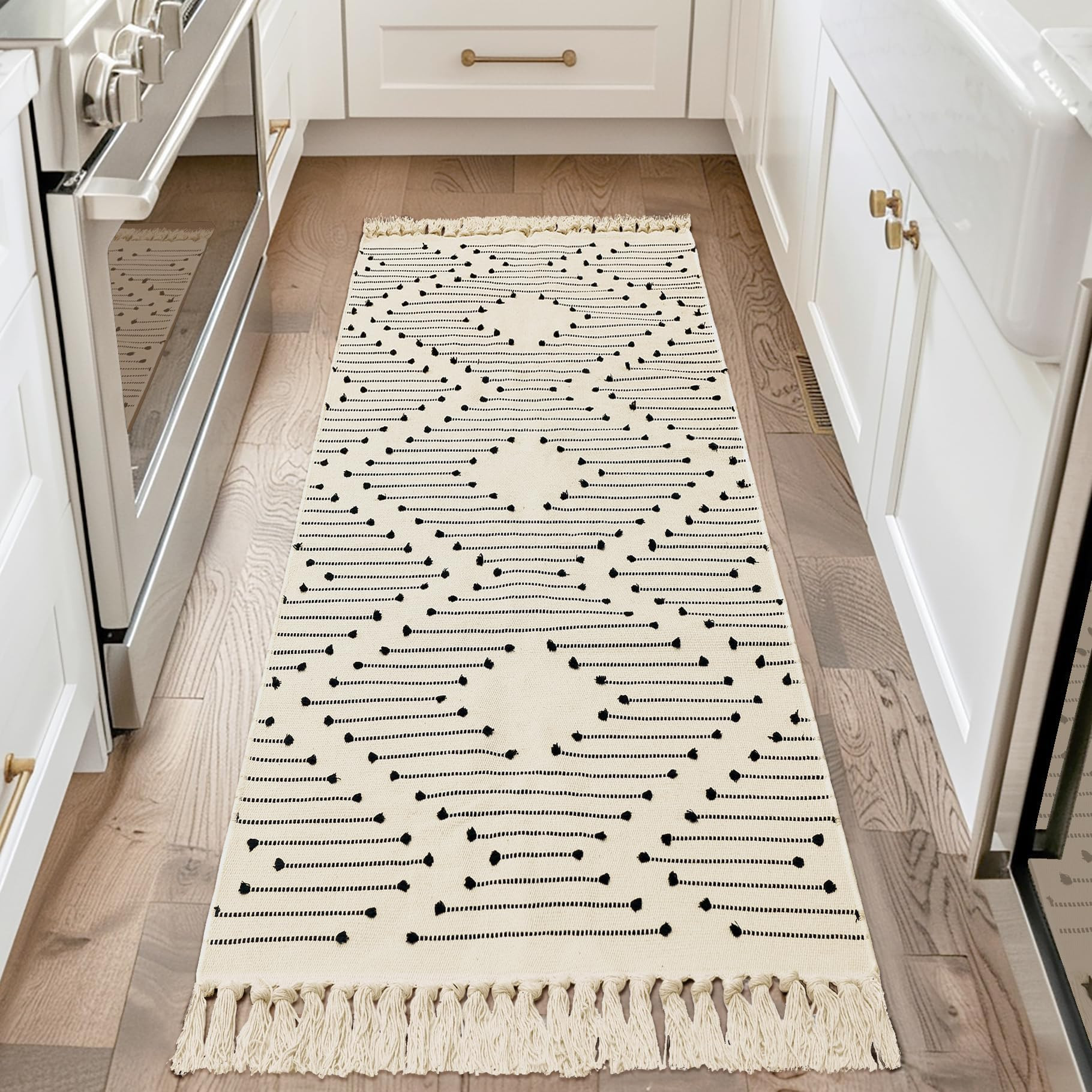 Tritard Boho Runner Rug 2x6 - Washable Hallway Rug with Tassel, Lightweight Woven Farmhouse Kitch... | Amazon (US)