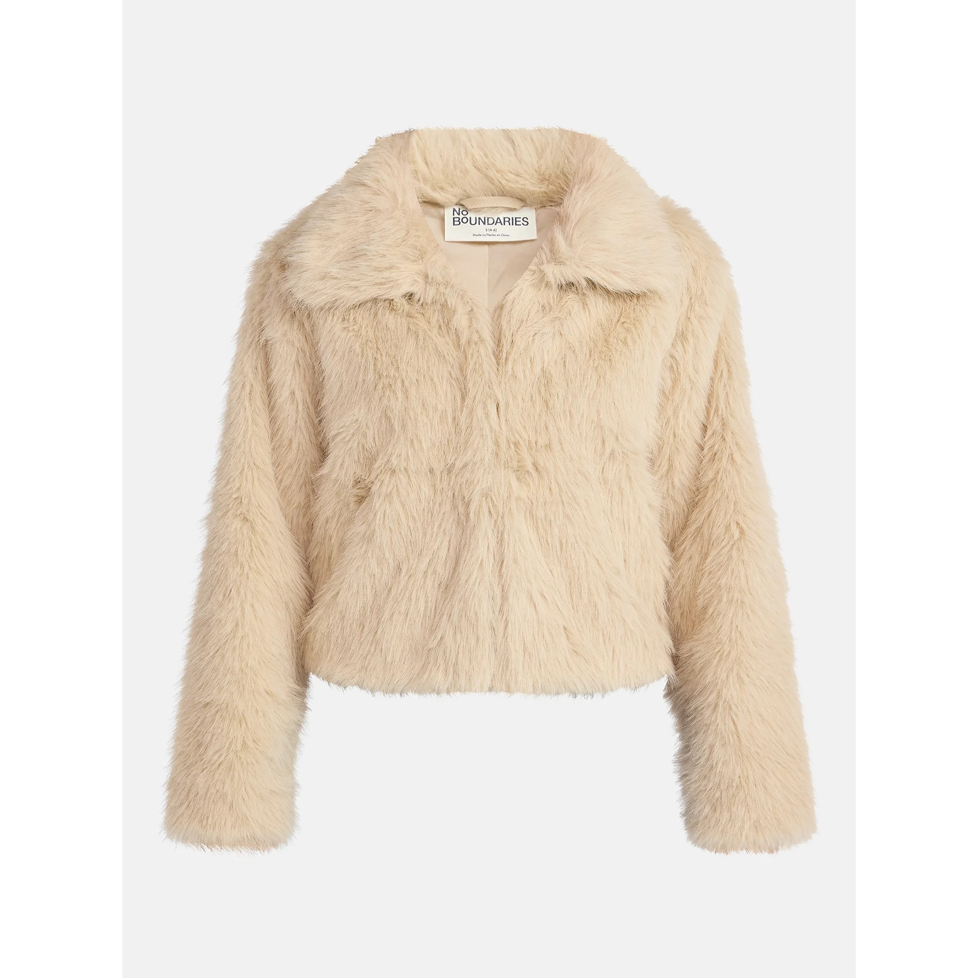 No Boundaries Faux Fur Coat, Women's and Plus | Walmart (US)