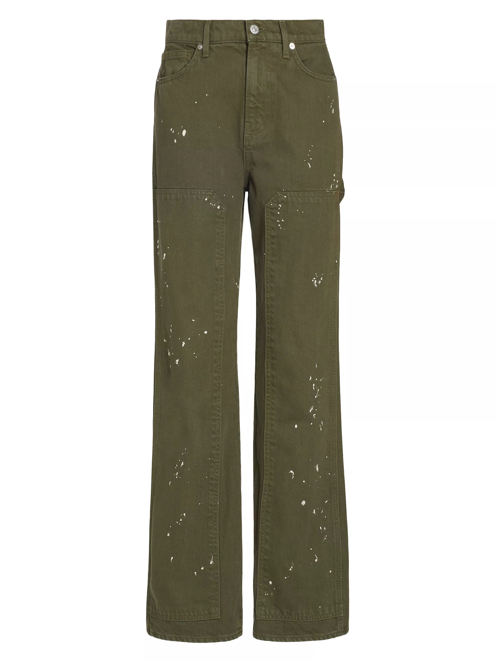 Dylan High-Rise Splattered Paint Straight Jeans | Saks Fifth Avenue