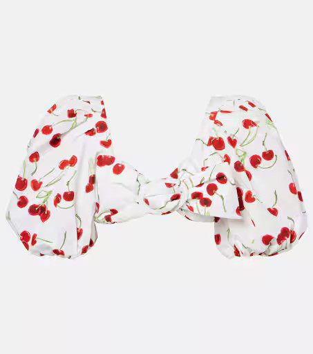 Printed cotton bandeau top | Mytheresa (UK)