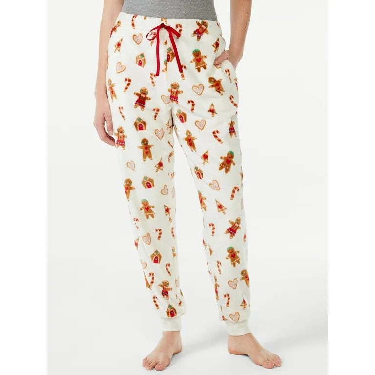 Joyspun Women's Gingerbread Sleep Cuff Pants - Walmart.com | Walmart (US)