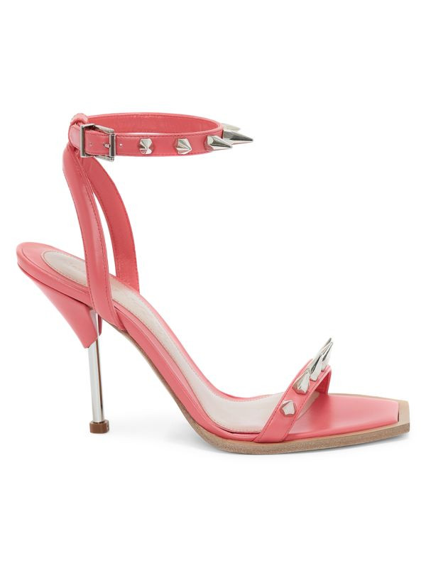 Punk Stud Leather Ankle-Strap Sandals | Saks Fifth Avenue OFF 5TH