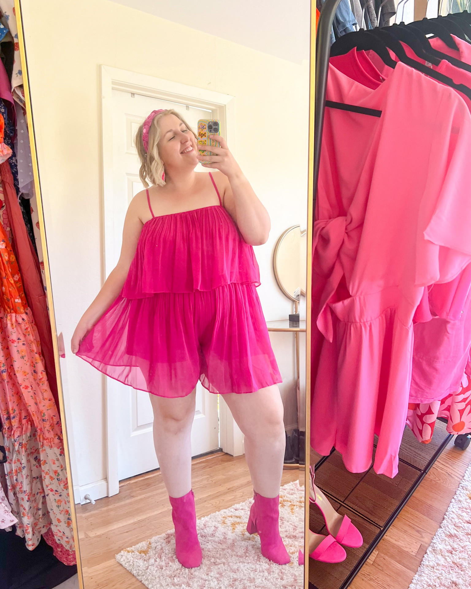 Barbie plus size amazon outfit Day 2🎀✨💕 

Wearing XXL in the romper and I love it! (Have it in purple too!) 

#LTKstyletip #LTKcurves