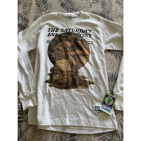 Vintage Discus Athletic T-shirt Dead Stock Adult S The Saturday Evening Post NWT | Poshmark