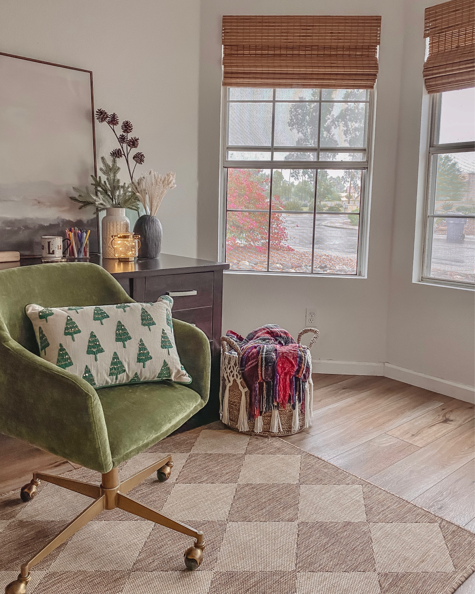 Home office. Holiday decor. Living room. Wayfair home. Christmas decor. Checkered rug. 

#LTKHoliday #LTKhome #LTKCyberweek