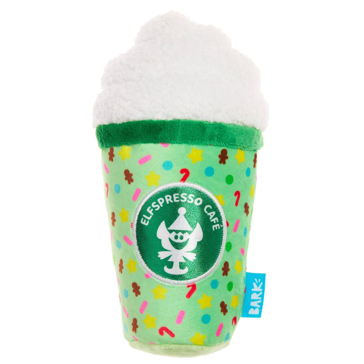 BARK Howly Jowly Holidays Elfspresso Latte Food Shaped Plush Dog Toy | Target