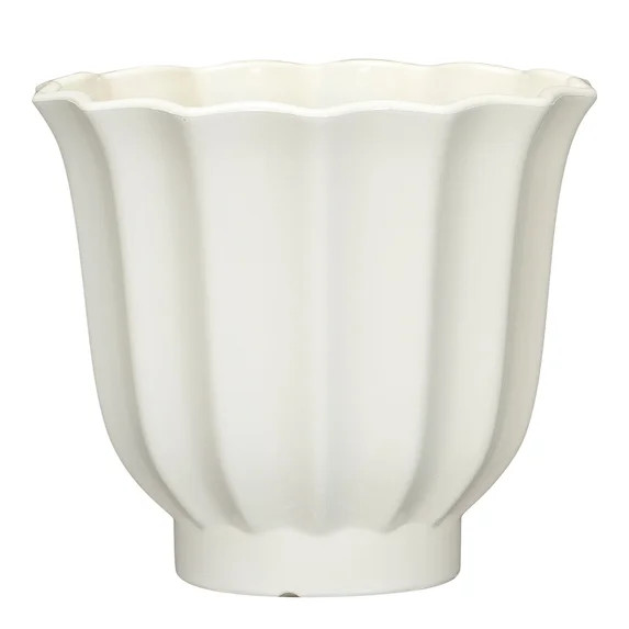 Mainstays Lillian 8" x 8" x 7" Round Vanilla Dream 100% Recycled Resin Planter | Walmart (US)