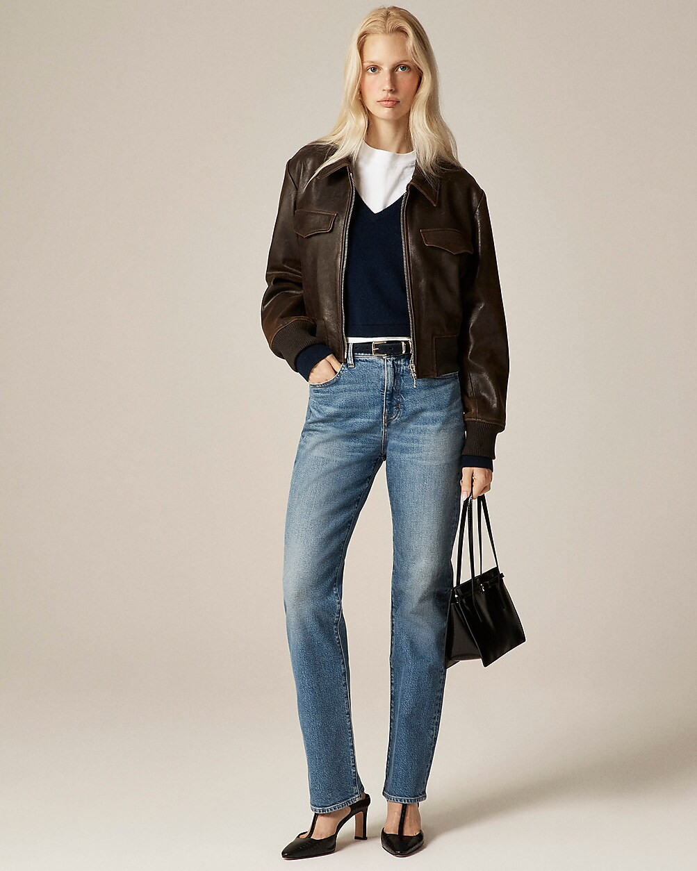 Nipped straight jean in stretch | J. Crew US