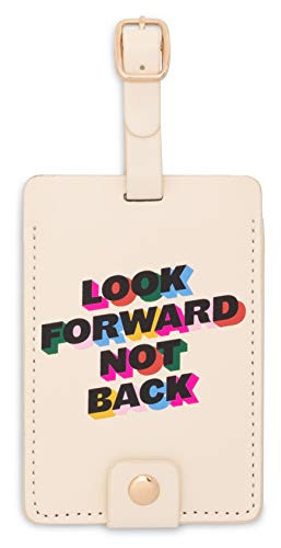 Ban.do Getaway Suitcase Tag for Travel, Durable Vegan Leather Luggage Identifier, Look Forward Not Back | Amazon (US)