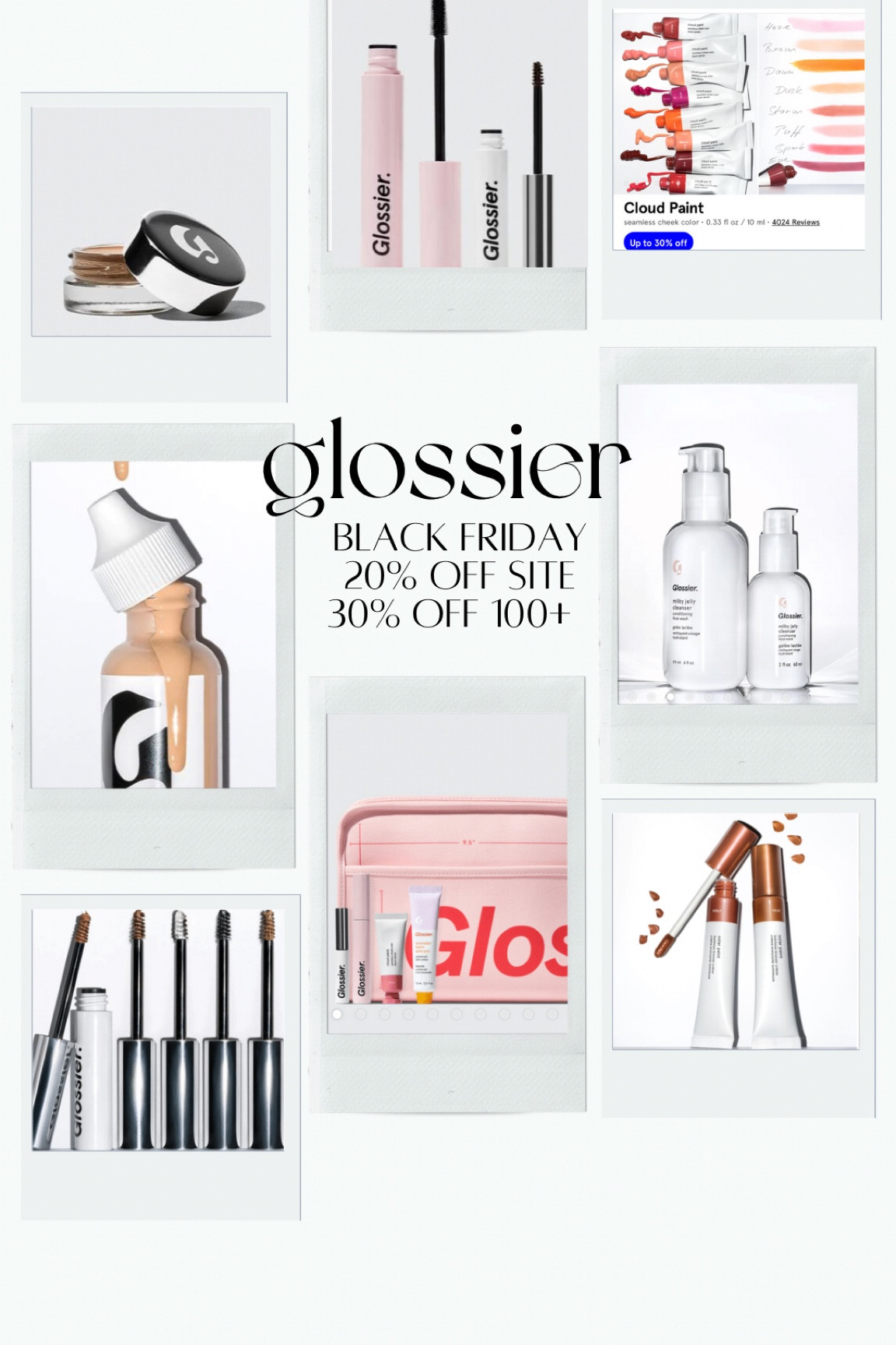 my picks (tried and true) glossier items that I reorder every Black Friday #glossier 

#LTKsalealert #LTKGiftGuide #LTKCyberweek