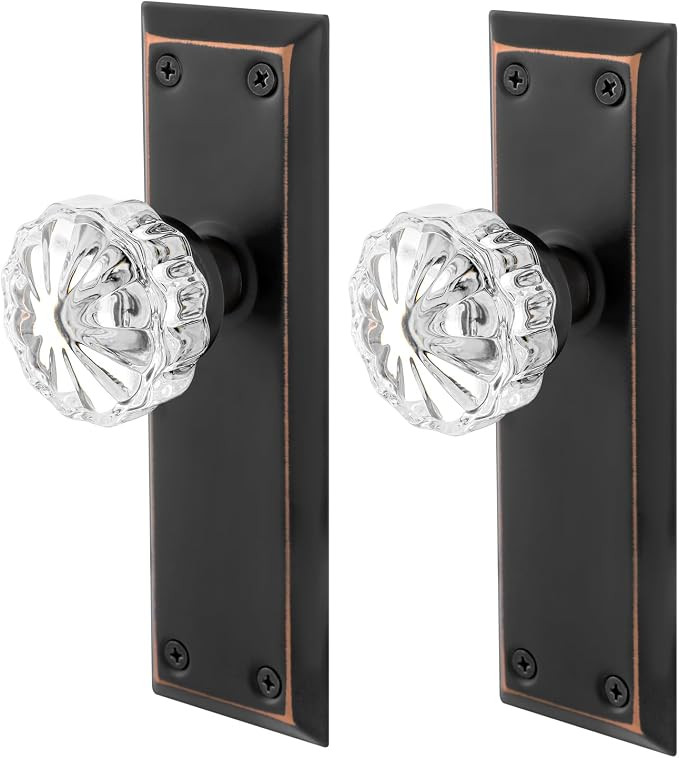 Single-Side Glass Dummy Door Knobs, Inactive Door Knobs for Closet, Antique Bifold Door Knobs Rep... | Amazon (US)