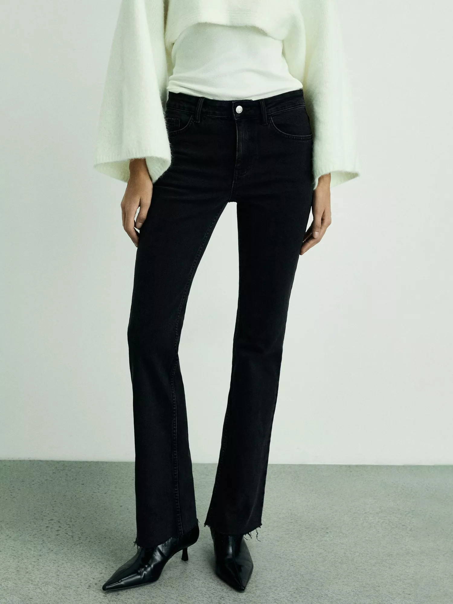 Mango Fiona Mid Rise Flare Jeans | John Lewis (UK)