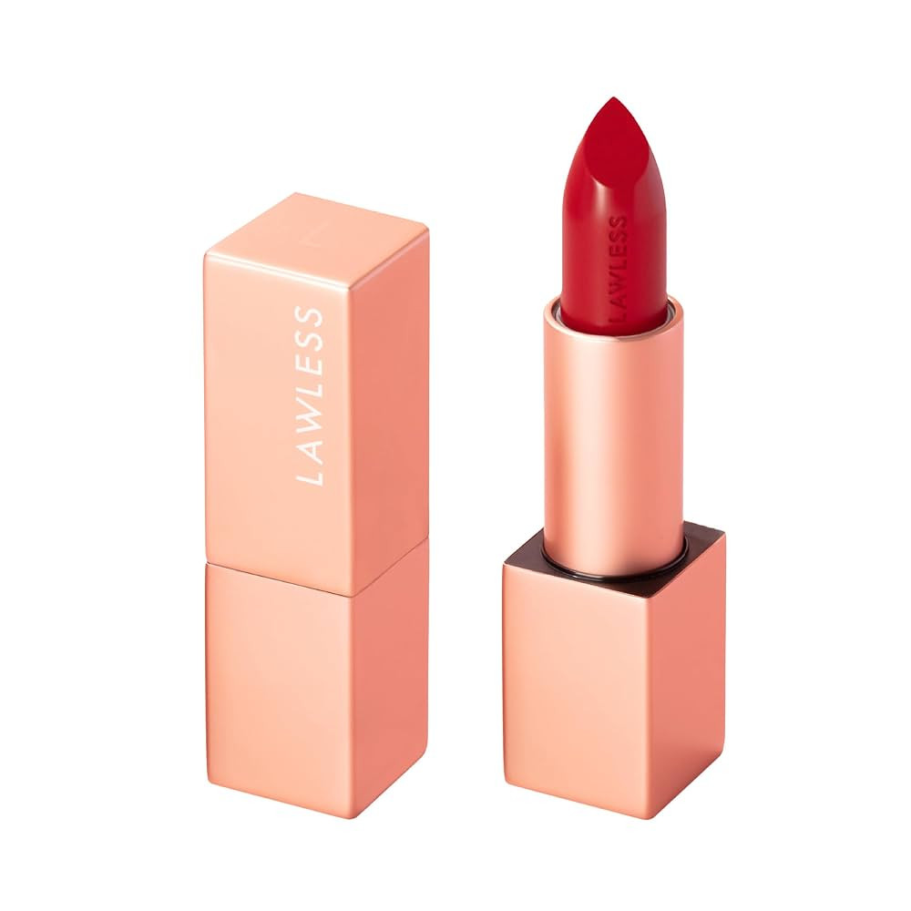 Forget the Filler Lip-Plumping Line-Smoothing Satin Cream Lipstick, Whos That Lady, Red, 0.1 Ounc... | Amazon (US)