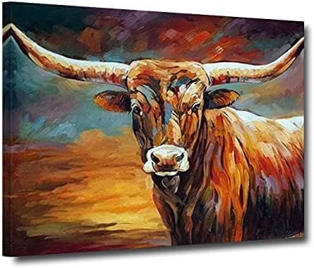Abstract Watercolor Graffiti Animals Cow Canvas Painting Posters and Prints Cuadros Wall Art Pict... | Amazon (US)
