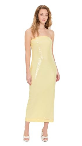endless rose Women's Strapless Sequins Maxi Dress, Butter, Yellow, Metallic, XS | Amazon (US)