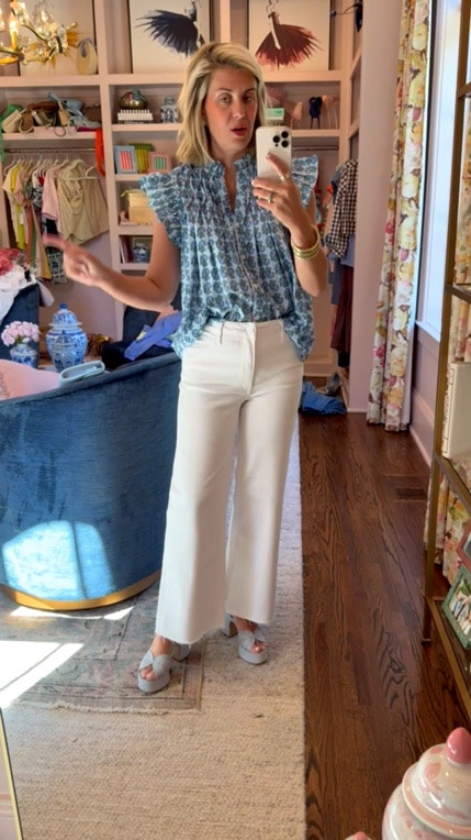 The details of this blouse are fabulous! I’m telling y’all… Social Threads has the most gorgeous new arrivals! I’m in a small top, 26 jeans & 8 heel.  

 *Use my code Catherine20 on A+B for my bangles 
 *Use code MIXANDMATCH for my bag

#LTKSeasonal #LTKOver40 #LTKmomlife