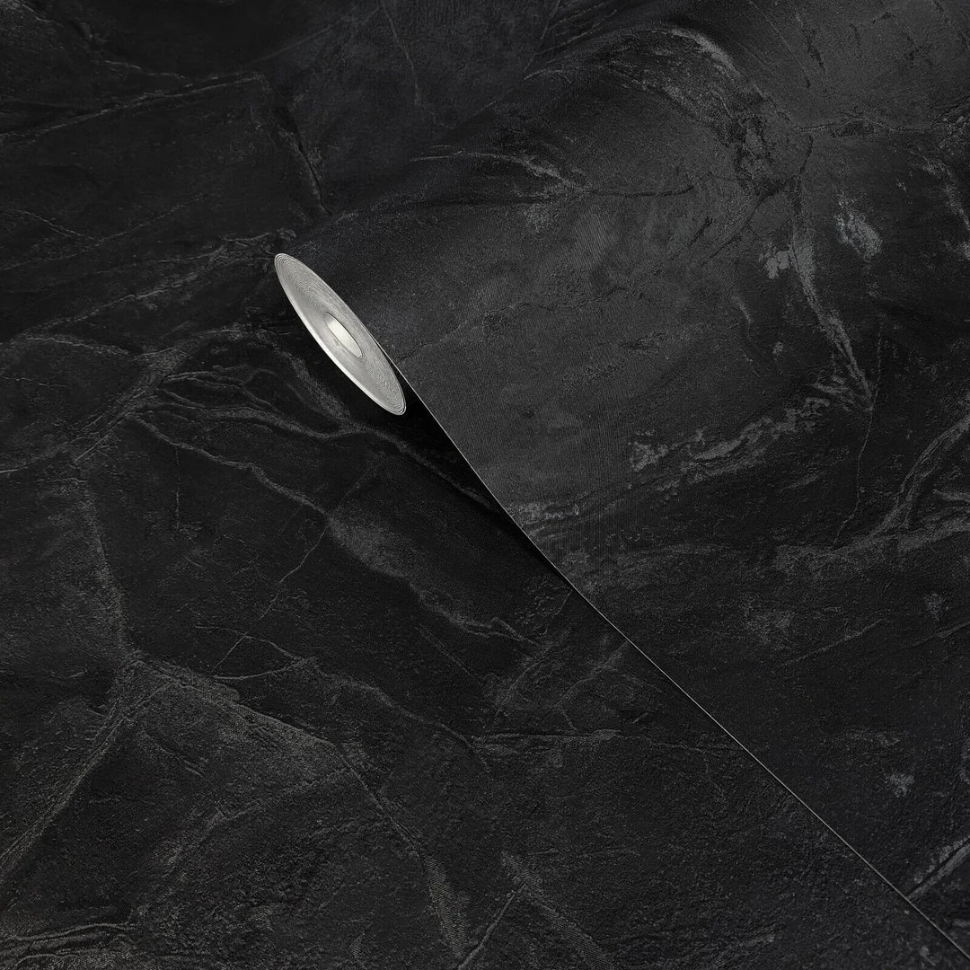 Plain Contemporary Shimmer Charcoal Black Faux Silk Fabric Textured Wallpaper 3D - Etsy | Etsy (US)