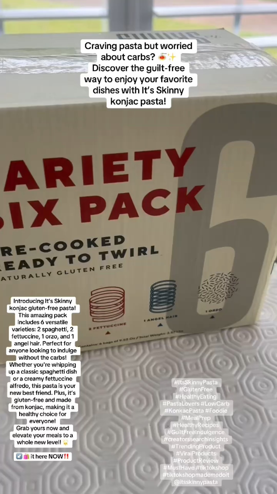 It’s Skinny Konjac Pasta (gluten free, Kosher and only 9 cal per bag‼️✌️)

Say Goodbye to Guilt with It’s Skinny Pasta!

Craving pasta but worried about carbs? 🍝✨ Discover the guilt-free way to enjoy your favorite dishes with It’s Skinny konjac pasta!

Introducing It’s Skinny konjac gluten-free pasta! 

Available in:
▪️ spaghetti
▪️ fettuccine
▪️ orzo 
 ▪️angel hair

Perfect for anyone looking to indulge without the carbs! Whether you're whipping up a classic spaghetti dish or a creamy fettuccine alfredo, this pasta is your new best friend. Plus, it’s gluten-free and made from konjac, making it a healthy choice for everyone! 
Grab yours now and elevate your meals to a whole new level! 🌟

↙️ 🛍️ it here NOW‼️ 

#ItsSkinnyPasta #GlutenFree #HealthyEating #PastaLovers #LowCarb #KonkacPasta #Foodie #MealPrep #HealthyRecipes #GuiltFreeIndulgence
#kosherpasta #TrendingProduct #ViralProducts #ProductReview #MustHave #veganpasta #glutenfreepasta 

#LTKFamily #LTKFindsUnder100 #LTKOver40