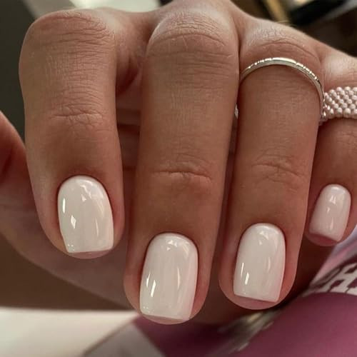Modelones 30Pcs Press on Nails, Short Square Fake Nails, Reusable Nail Kit with Nail Glue Adhesive Tabs Mini Nail File, Nails press ons 15 Sizes, Glue on Nails DIY Home Salon Manicure for Women | Amazon (US)