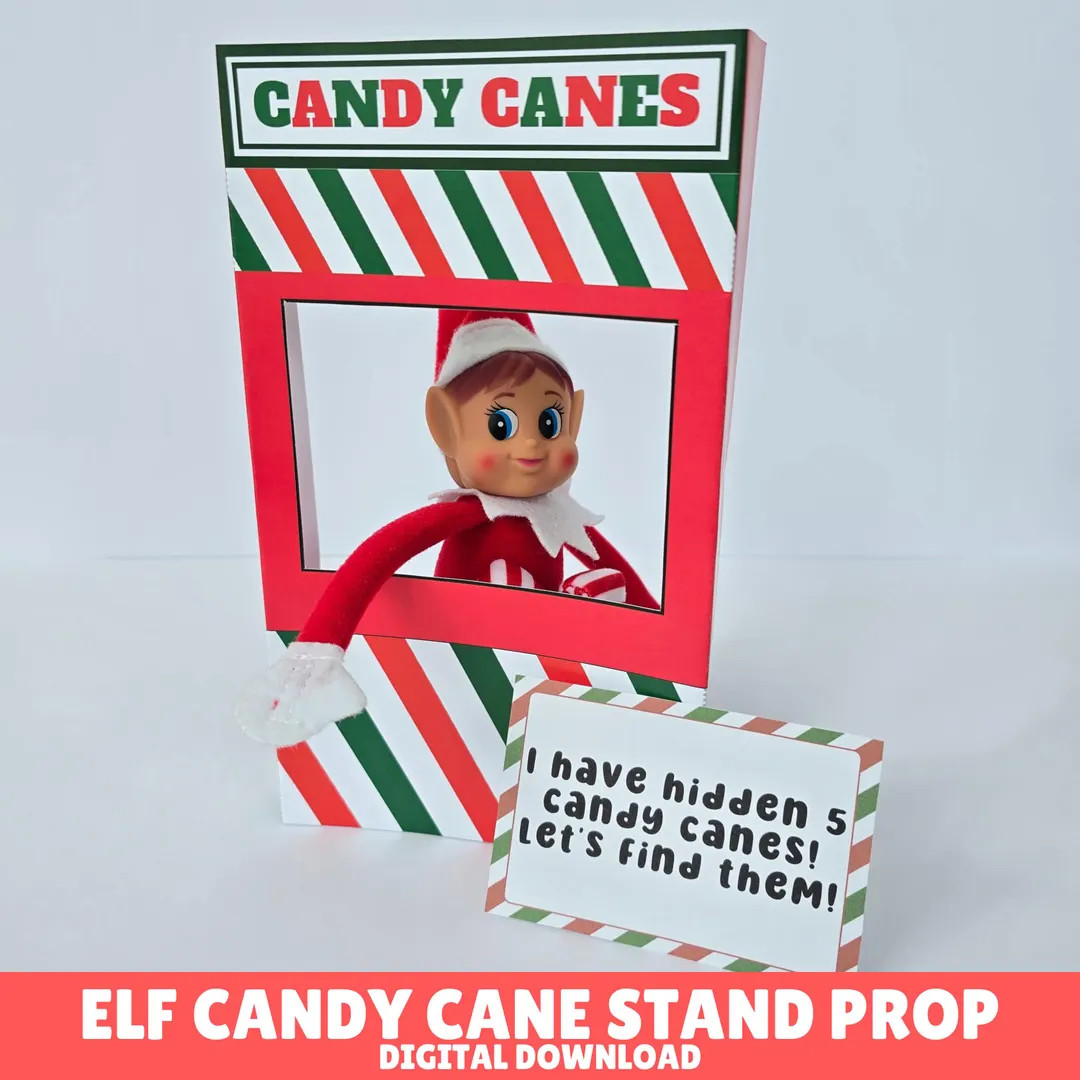 Elf Candy Cane Stand Prop, Elf Prop Idea,  Printable Elf Kit, Printable Elf Prop, Elf Printable, ... | Etsy (US)