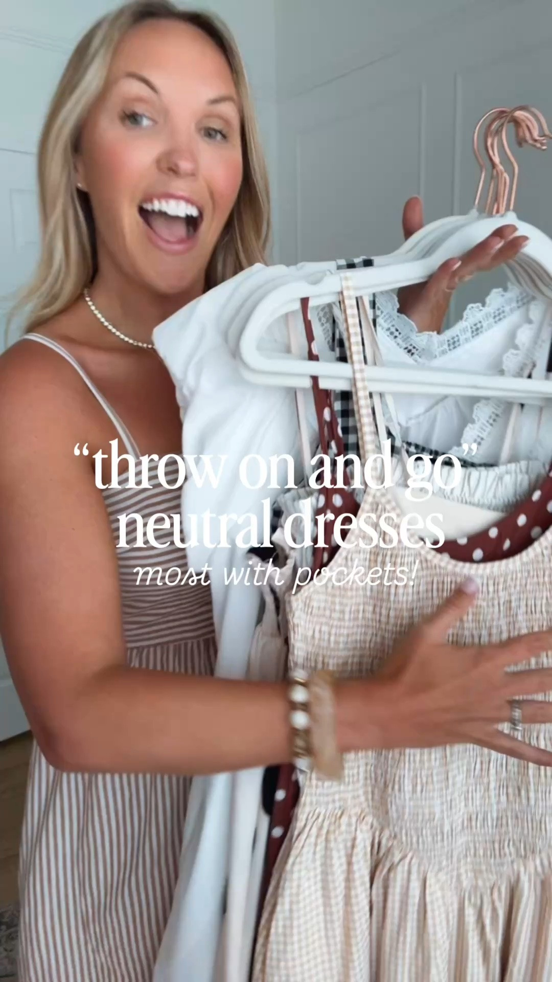 Easy throw on and go summer dresses! Wearing a med in all