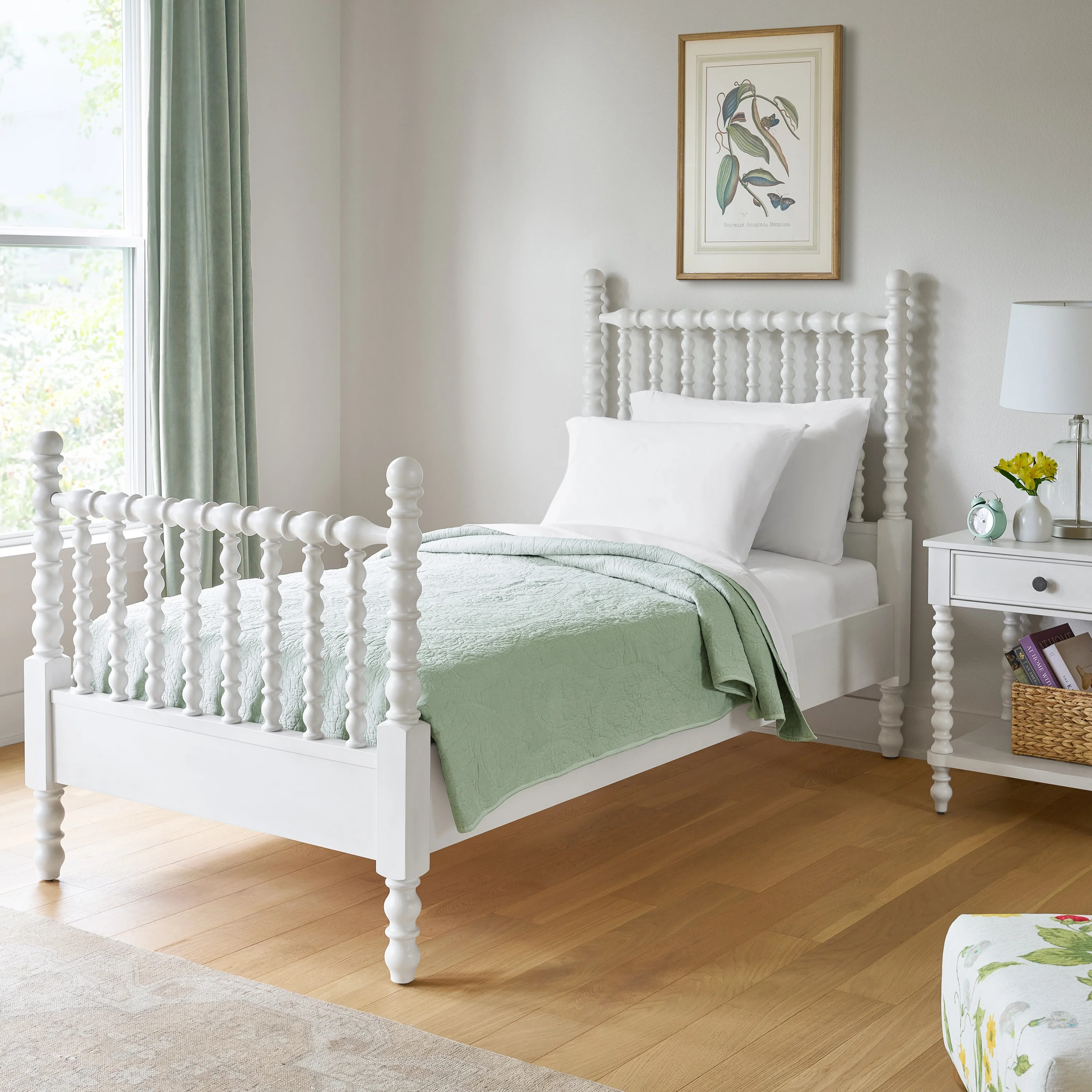 Pioneer Woman Harper Twin Spindle Bed, White | Walmart (US)