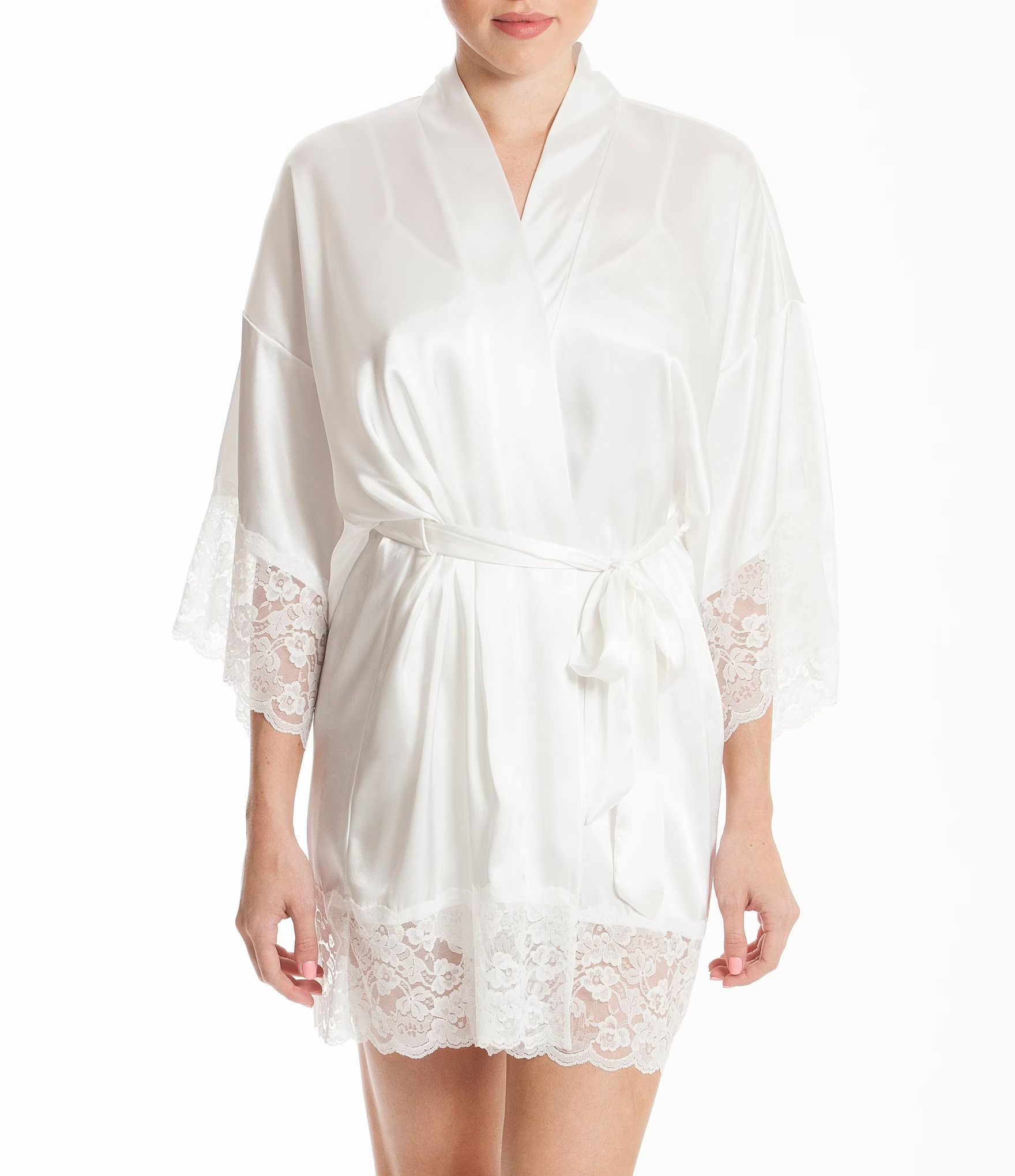 In Bloom by Jonquil Satin & Lace Bridal Robe | Dillard's | Dillard's