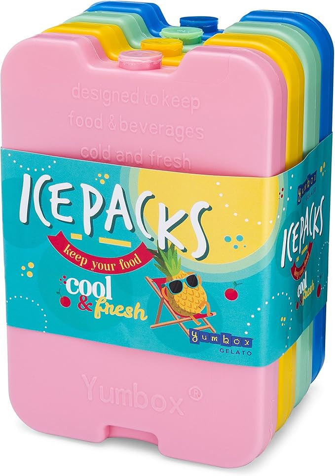 Yumbox Ice Packs - set of 4 Multi - Cool Pack, Slim Long-Lasting Ice Packs - Great for Coolers or... | Amazon (US)
