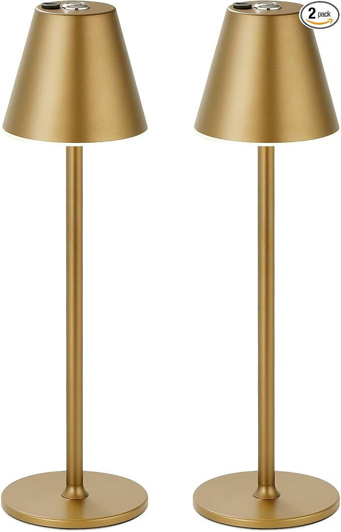 Timjorman LED CordlessTable Lamp,4000mAh Rechargeable Battery Desk lamp,3 Level Brightness Night ... | Amazon (US)