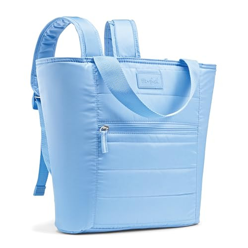 Fit & Fresh Mari Cooler Backpack for Women, Insulated Leakproof Soft Cooler Bag (12 Can), Lunch Tote, Beach Cooler, Lightweight Travel Picnic Tote, Cornflower | Amazon (US)