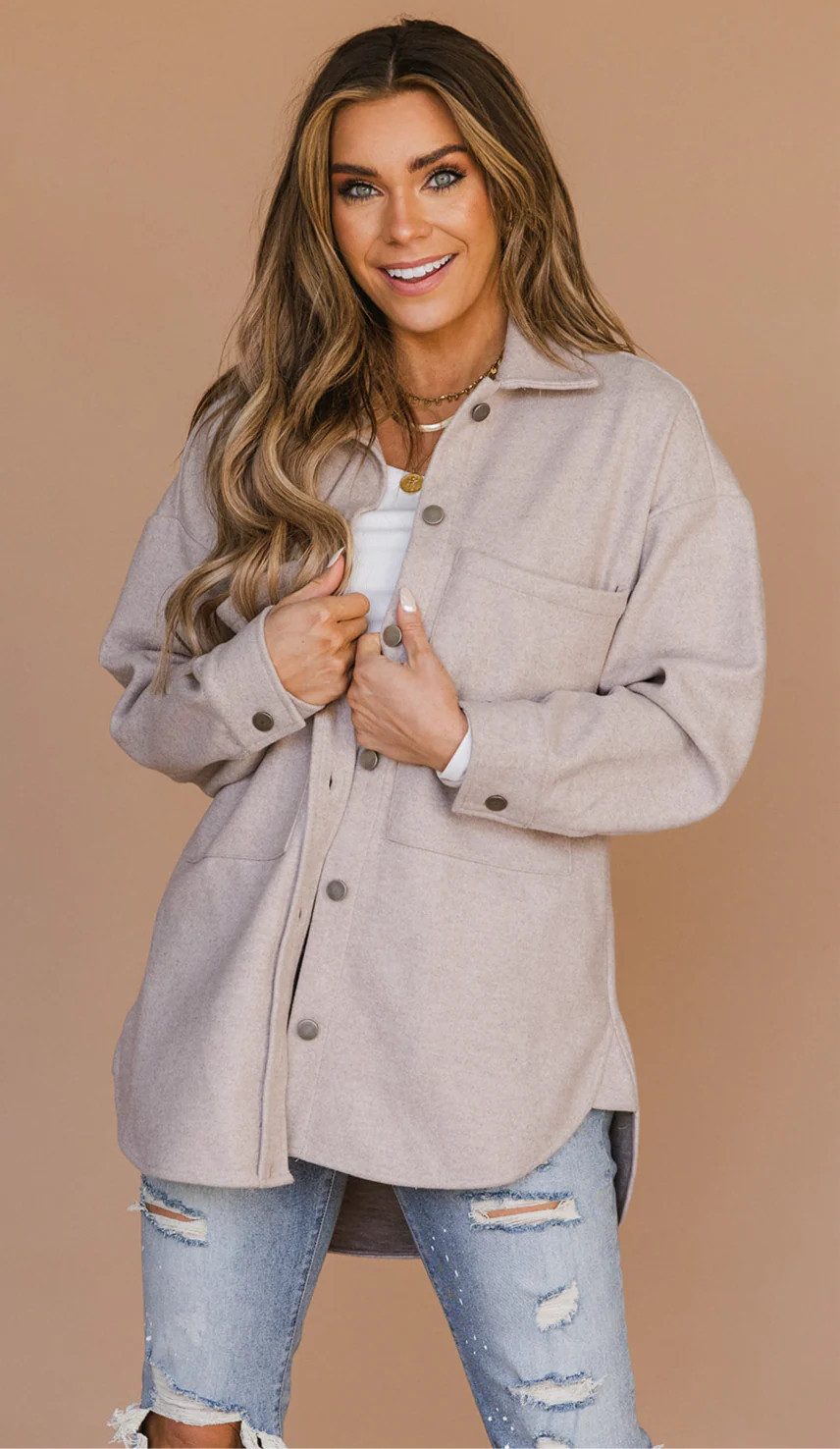 Timberlyn Button-down Shacket | Hashtag DNA