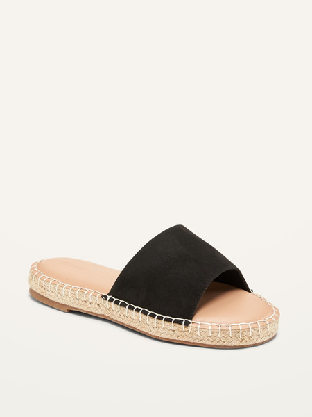 Faux-Suede Espadrille Slide Sandals fro Women | Old Navy (US)