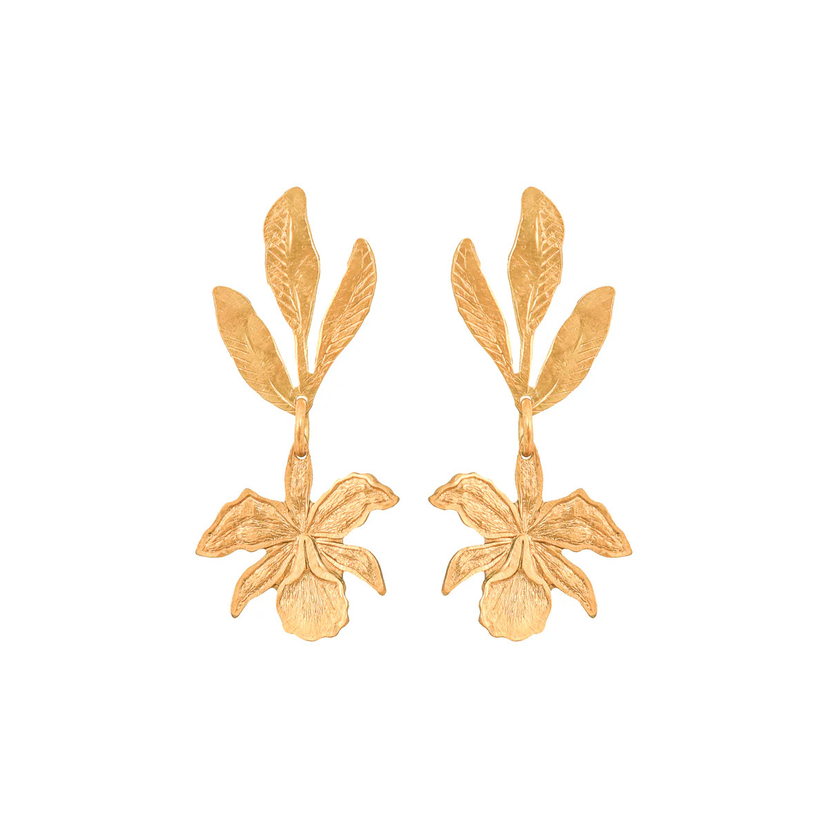 Gold Orchid Earrings | We Dream in Colour