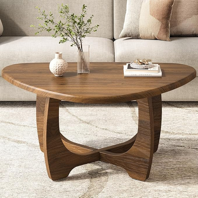 Coffee Table for Living Room, Mid Century Modern Round Coffee Table | Amazon (US)