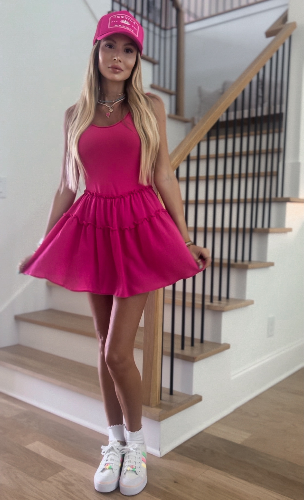 Amazon tennis dress 
Activewear with shorts underneath 
Wearing size XS 
Free people dupe


#LTKActive #LTKFindsUnder50