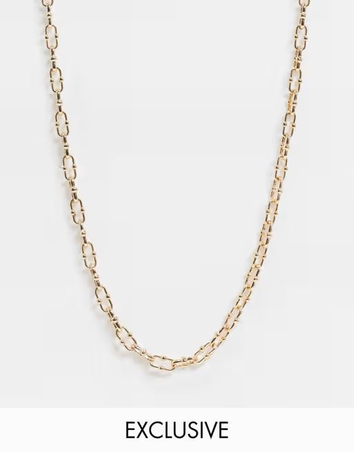 Vero Moda exclusive chain necklace with t bar in gold | ASOS (Global)