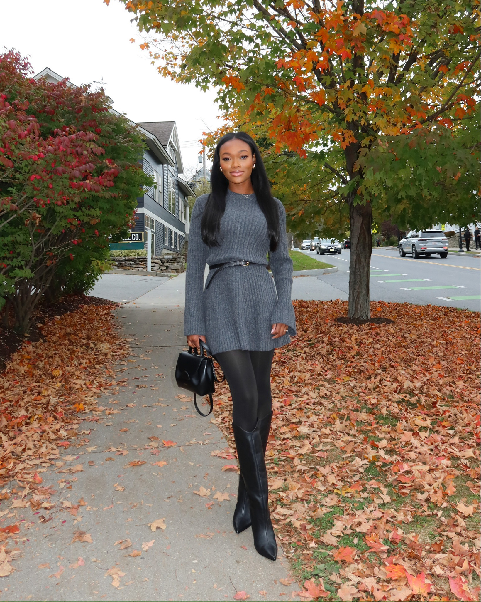 Absolutely love this H&M sweater dress for fall! Styled with a black belt and knee high boots (linked similar) 🖤  

elevated fall outfit, fall fashion, fall outfit, fall dress, black boots, high boots, cute dress, belts, H&M, target, banana republic, sweater dress 

#LTKShoeCrush #LTKSeasonal #LTKStyleTip