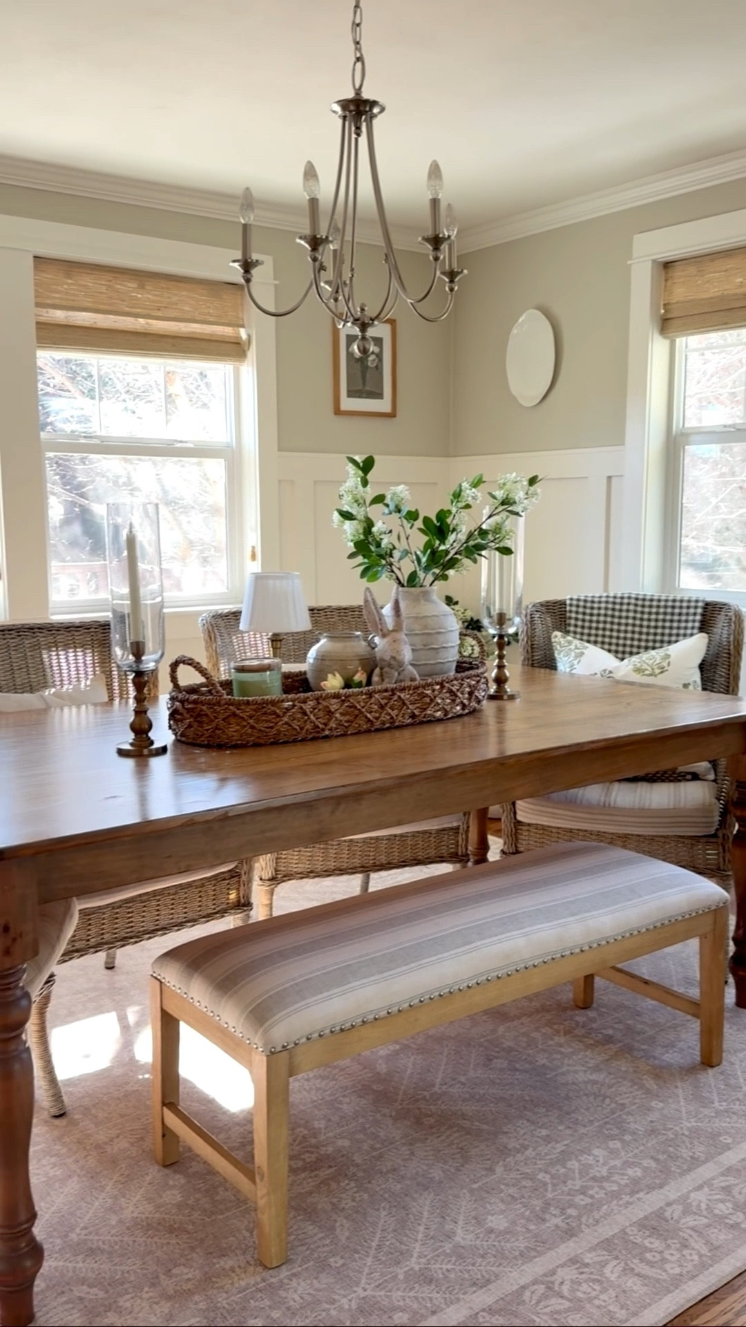  Come take a peek at our little dining room — cottage core spring edition.
There is something so soul-settling about a space that feels collected, cozy, and kissed by the season. We're mixing beautiful spring green prints that layer together like they were always meant to be, tucking in pretty woven baskets that add that perfectly imperfect texture, and filling every corner with green and white stems that look like they were just picked from the garden this morning. 🌸🧺
No fuss. No perfectly matching sets. Just warmth, intention, and a little bit of that storybook spring feeling we all crave this time of year.
This is the dining room that makes you want to pour a cup of tea and stay a while. ☕🌷

Green Gingham Throw 
Copy and paste this link into your browser 

https://urlgeni.us/grnginghmthrw