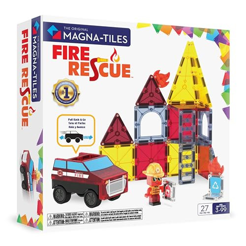Magna-Tiles Fire Rescue 27-Piece Magnetic Construction Set, The Original Magnetic Building Brand | Amazon (US)