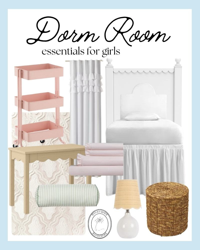 Shop these dorm room essentials for college girls!


college dorm room, college girl, table lamp, bedding, rolling cart, desk, area rug, throw pillow, bed sheets, curtains, grandmillenial, twin bed, the container store 

 #LTKU #LTKFindsUnder100 #LTKTravel