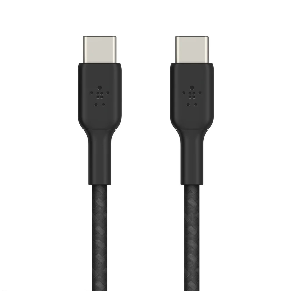 Belkin 5ft Braided USB-C to USB-C Cable W/ Strap, Cable for iPhone 16 , 15 Models and More - Blac... | Walmart (US)