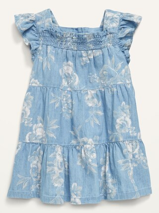 Ruffle-Trim Tiered Floral Swing Dress for Baby | Old Navy (US)