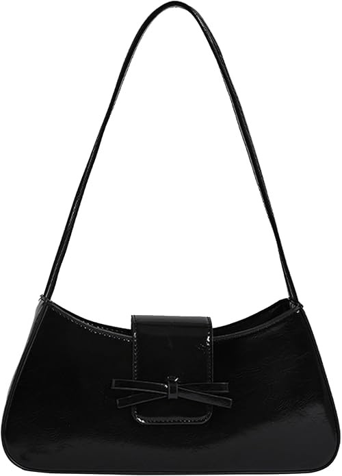 Shoulder Bag for Women, Hobo Handbags Trendy Y2K Purses Patent Leather Clutch Bag Cute Bow Purse | Amazon (US)