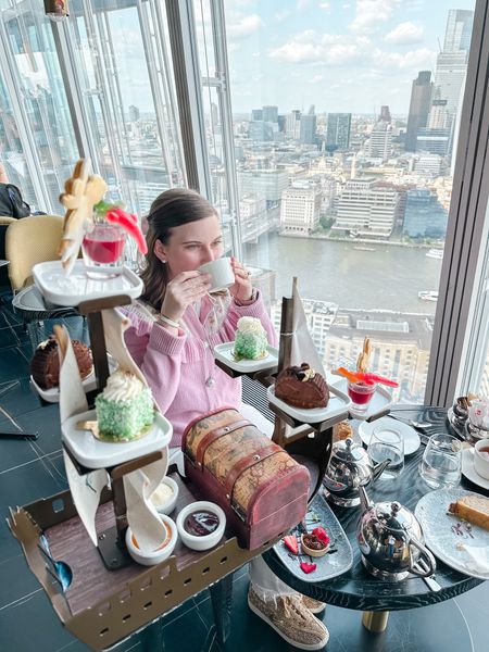 •It's me, hi, I'm the problem, it's me
At tea time, everybody agrees 🫖🇬🇧☕️ One of my favorite afternoon teas in London! The Aquashard is the perfect afternoon tea with a view. You can skip the viewing deck at The Shard and opt for an afternoon tea here instead. This way you’ll get tea + the view! You’ll want to save this place if you are ever in London. The theme changes but this time it was Peter Pan, the last time I went it was Mary Poppins🤍• 

#LTKunder100 #LTKtravel